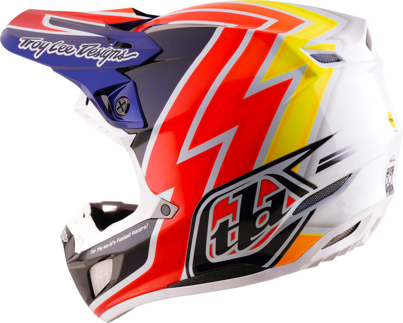 Troy Lee Designs SE5 Carbon Mips Helm Boltz Navy/Wit