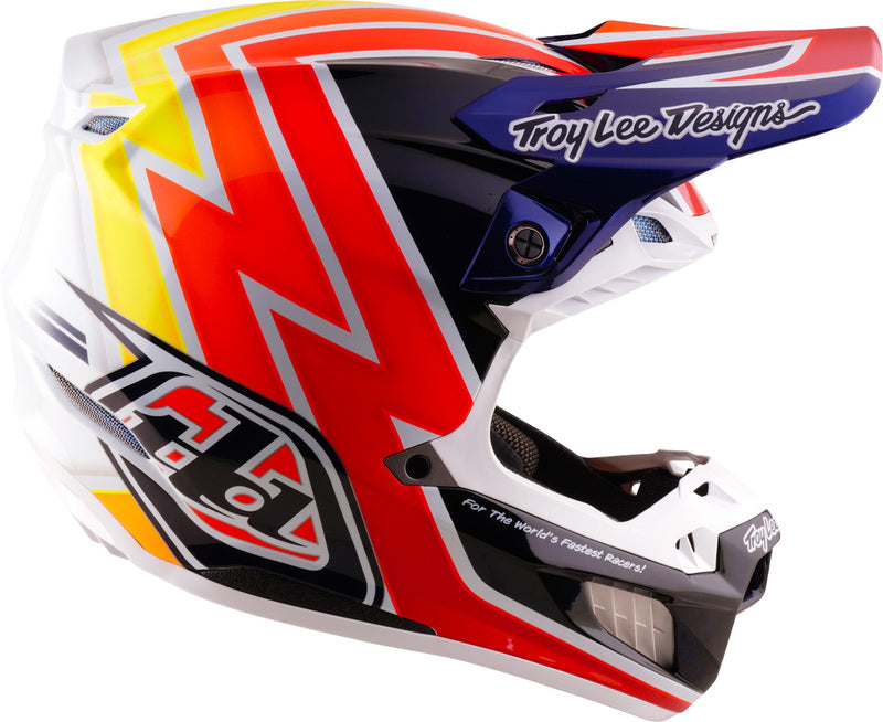 Troy Lee Designs SE5 Carbon Mips Helm Boltz Navy/Wit
