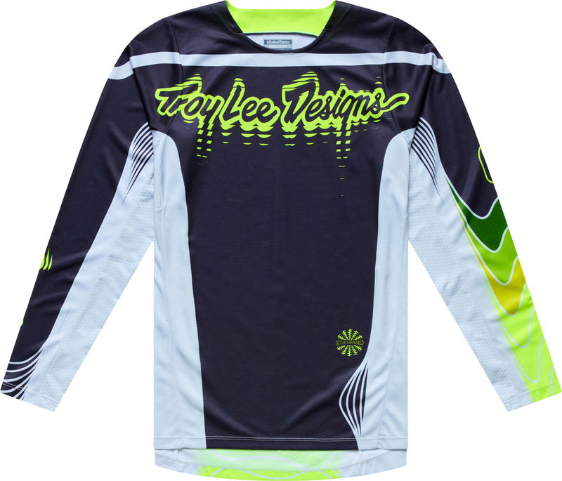Troy Lee Designs GP Pro Jersey Stagger Gunmetal/Neo Geel