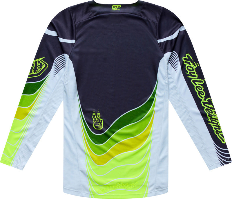 Troy Lee Designs GP Pro Jersey Stagger Gunmetal/Neo Geel