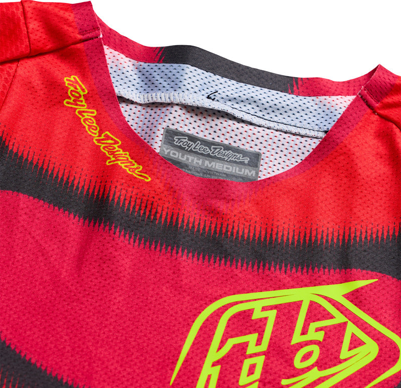 Troy Lee Designs SE Pro Youth Kindermaat jersey Illusion Rood/Zwart