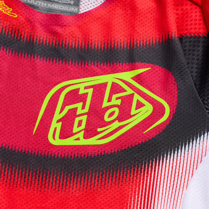 Troy Lee Designs SE Pro Youth Kindermaat jersey Illusion Rood/Zwart