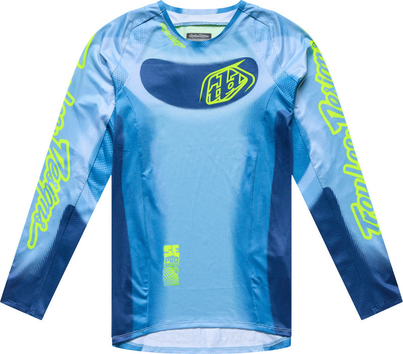 Troy Lee Designs SE Pro Youth Kindermaat jersey Illusion Slate/Neon geel