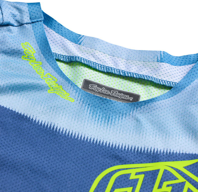 Troy Lee Designs SE Pro Youth Kindermaat jersey Illusion Slate/Neon geel