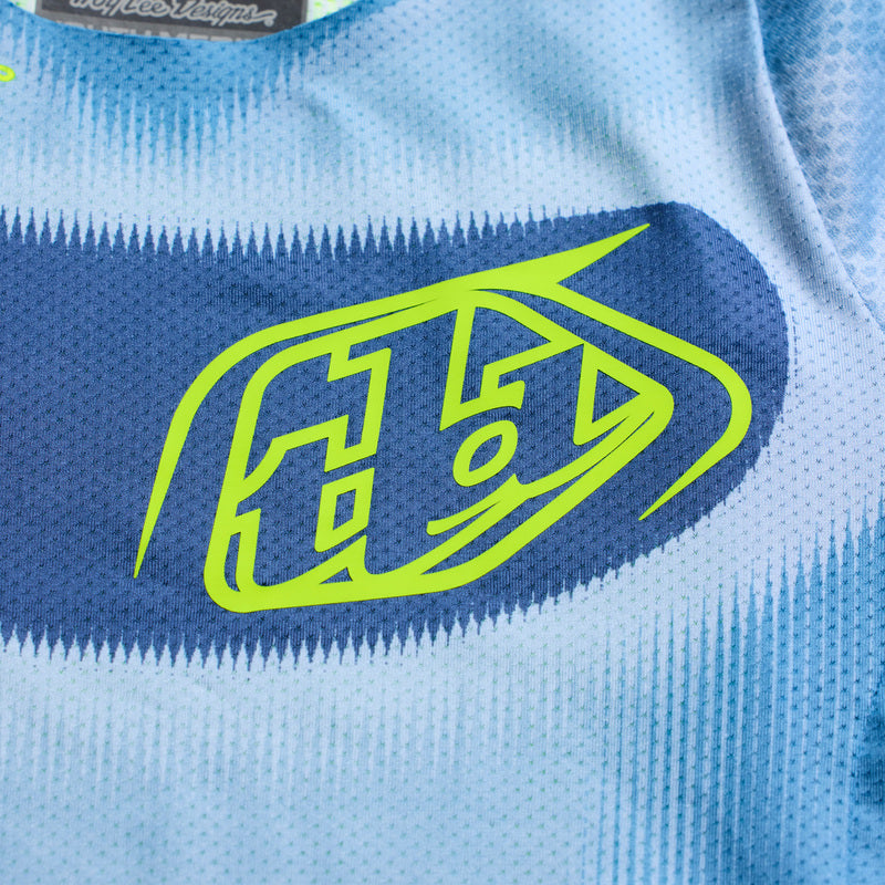Troy Lee Designs SE Pro Youth Kindermaat jersey Illusion Slate/Neon geel