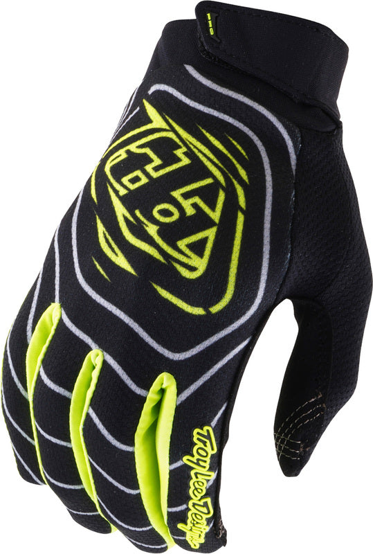 Troy Lee Designs GP PRO Motorhandschoenen Stagger Gunmetal/Neo Geel