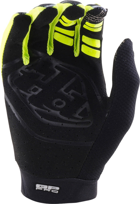 Troy Lee Designs GP PRO Motorhandschoenen Stagger Gunmetal/Neo Geel