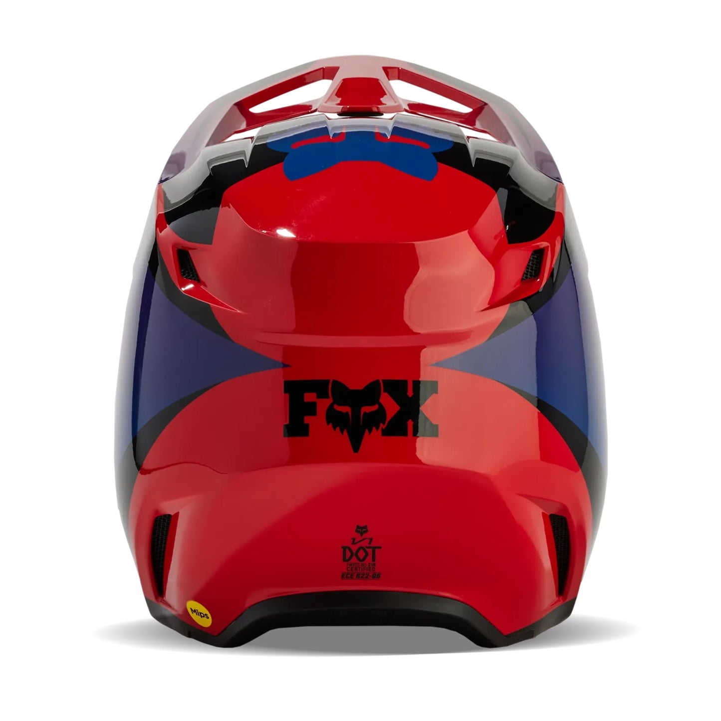 Fox helm v1 Streak fluo rood
