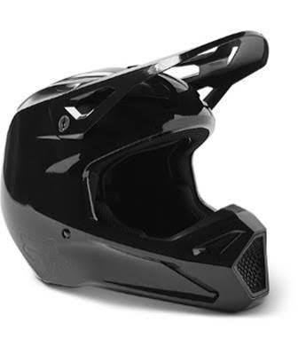 Fox v1 solid black glans helm