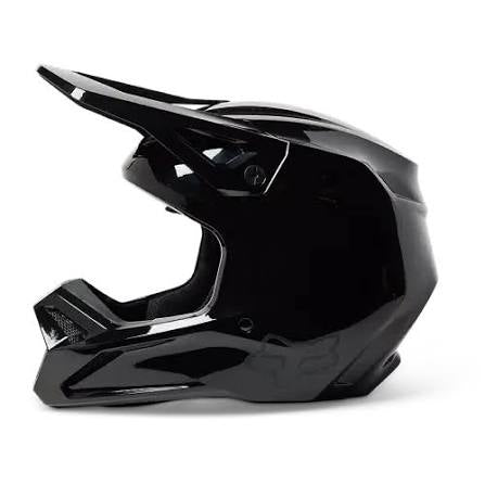 Fox v1 solid black glans helm