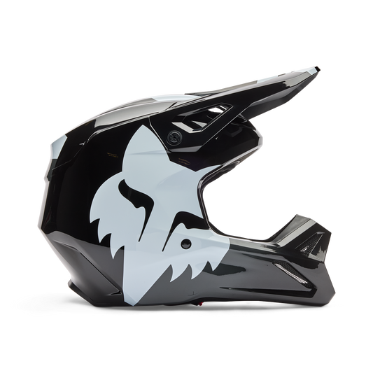 Fox v1 shield black youth helm
