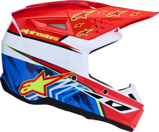 Alpinestars Helm Jeugd SM3 FALCON Rood/Wit/Blauw