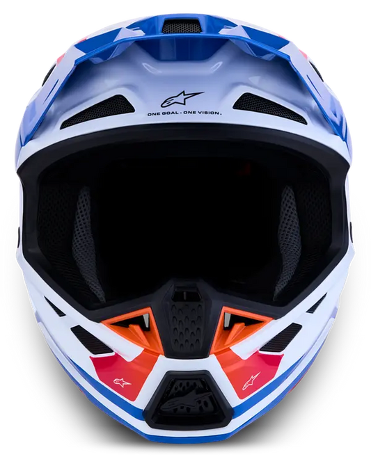 Alpinestars Helm SM7 CORE Wit/Blauw/Roze