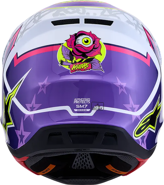 Alpinestars Helm SM7 BLASTER Paars/Roze/Wit